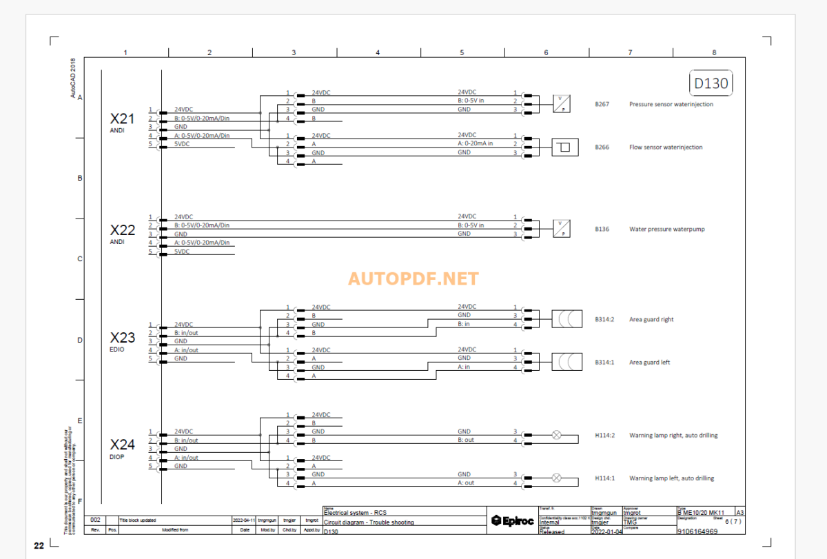 Epiroc Boomer M20 S Diagrams and Drawings Manual