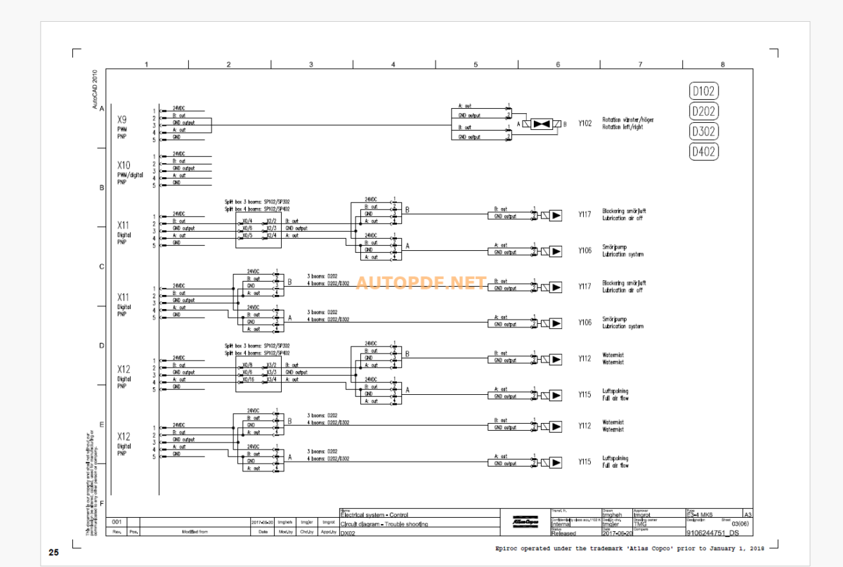 Epiroc Boomer WE3 C Diagrams and Drawings Manual