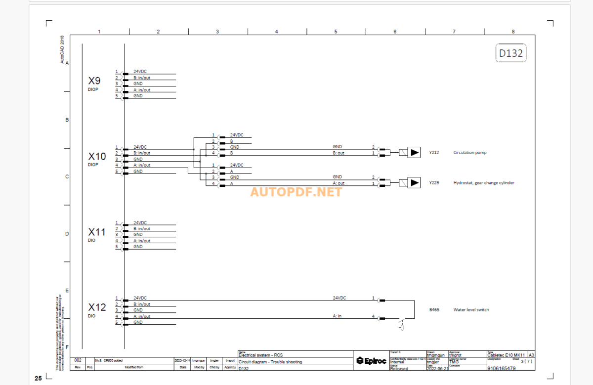 Epiroc Cabletec E10 S Diagrams and Drawings Manual