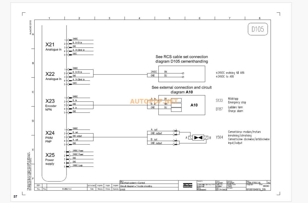 Epiroc Cabletec SL Diagrams and Drawings Manual