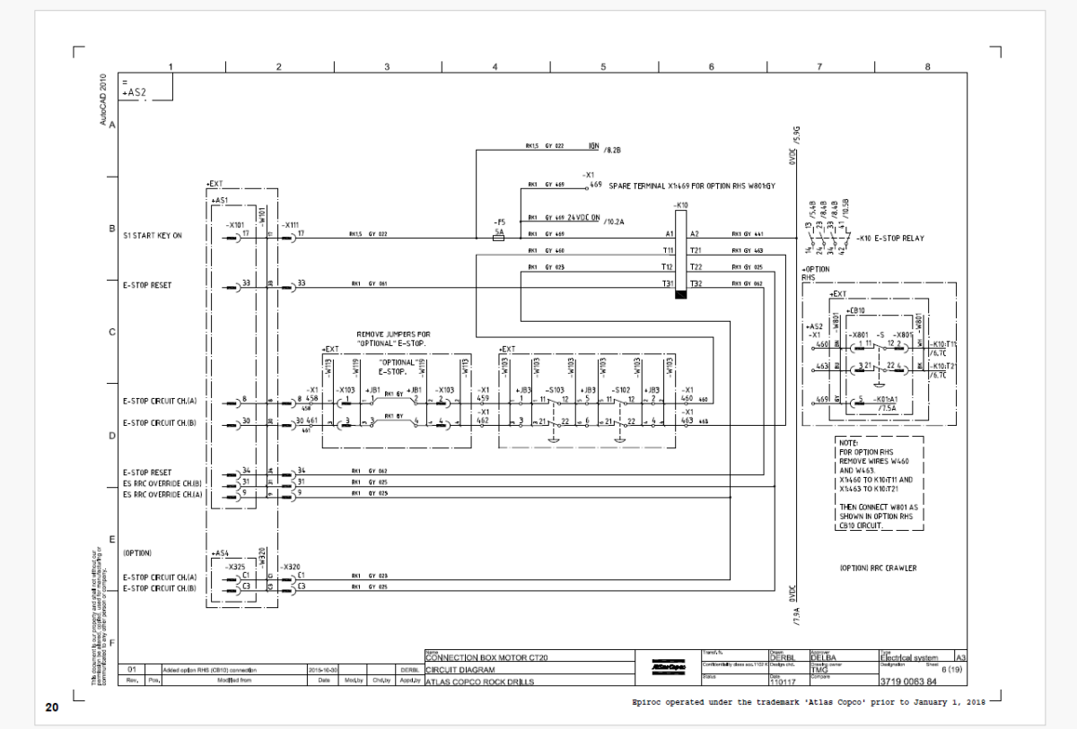 Epiroc Cabletec CT20 Diagrams and Drawings Manual