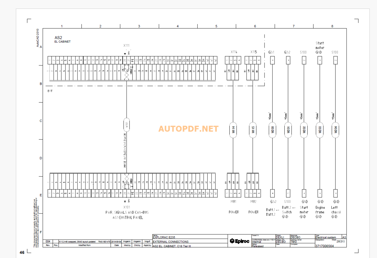 Epiroc Explorac / 235 RC Diagrams and Drawings Manual