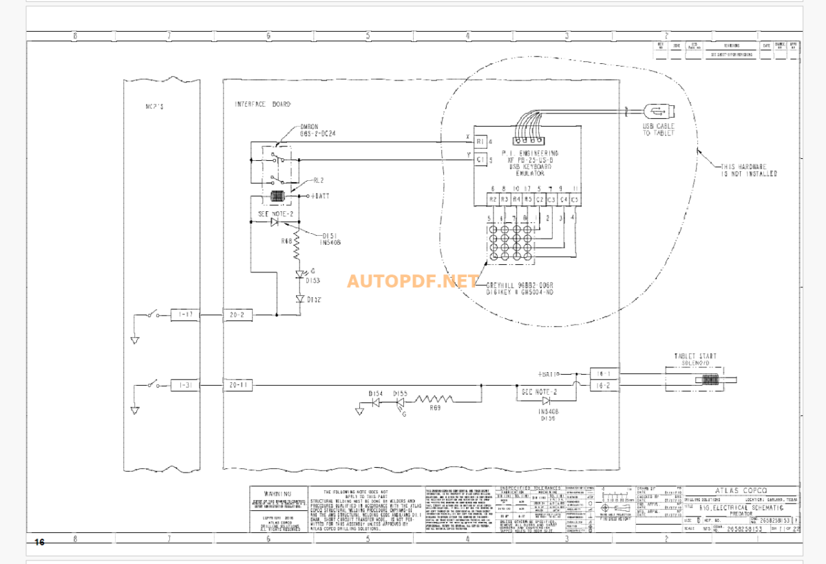 Epiroc Deephole Predator Diagrams and Drawings Manual