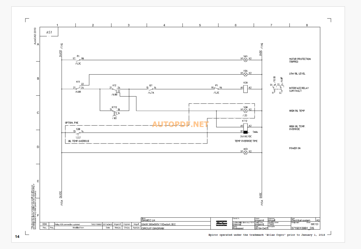 Epiroc Diamec/PHC 4 Diagrams and Drawings Manual