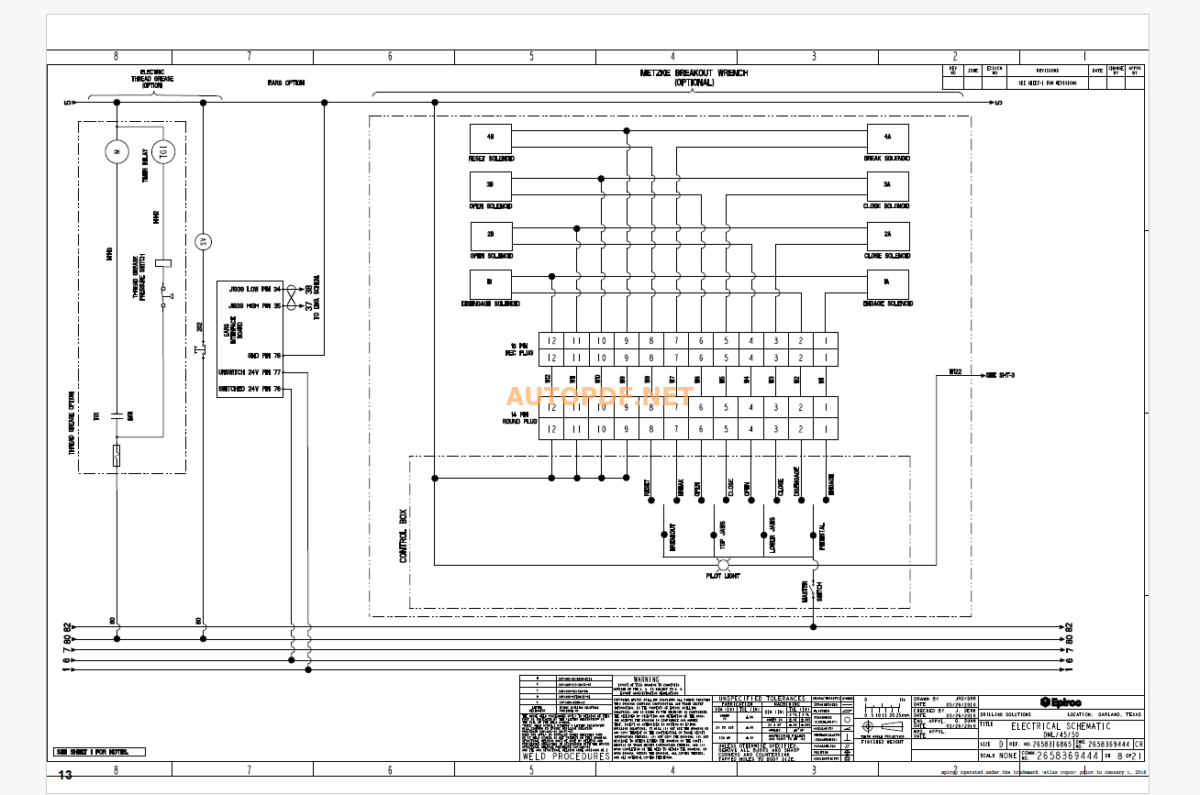 Epiroc Drill Master DM50-LP Diagrams and Drawings Manual