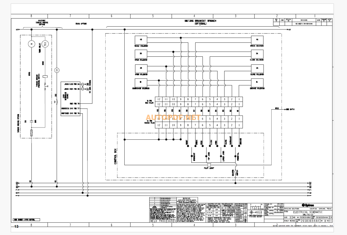 Epiroc Drill Master DML-SP Diagrams and Drawings Manual