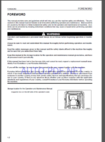 Komatsu PC160LC-7E0,PC180LC-7E0,PC180NLC-7E0 HYDRAULIC EXCAVATOR Operation and Maintenance Manual(UEAM006705)