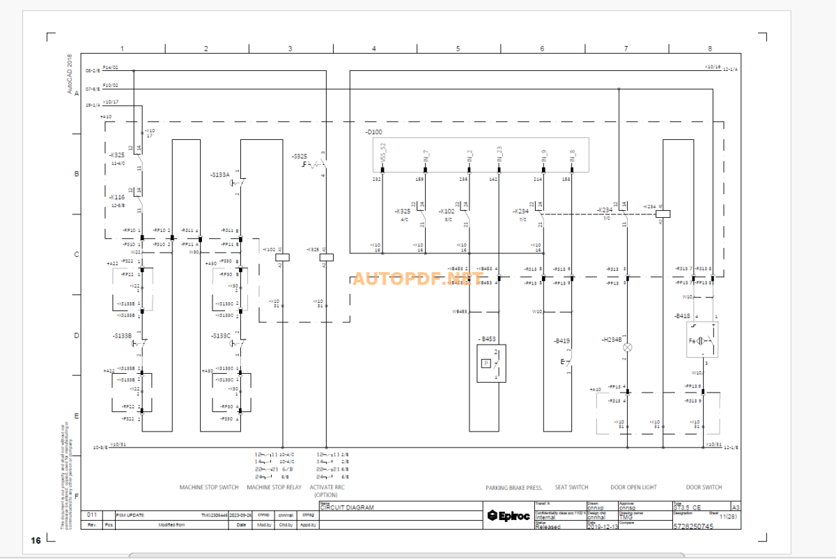 Epiroc Scooptram ST3.5 Diagrams and Drawings Manual