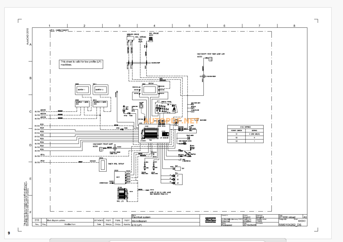 Epiroc Scooptram ST1030LP Diagrams and Drawings Manual