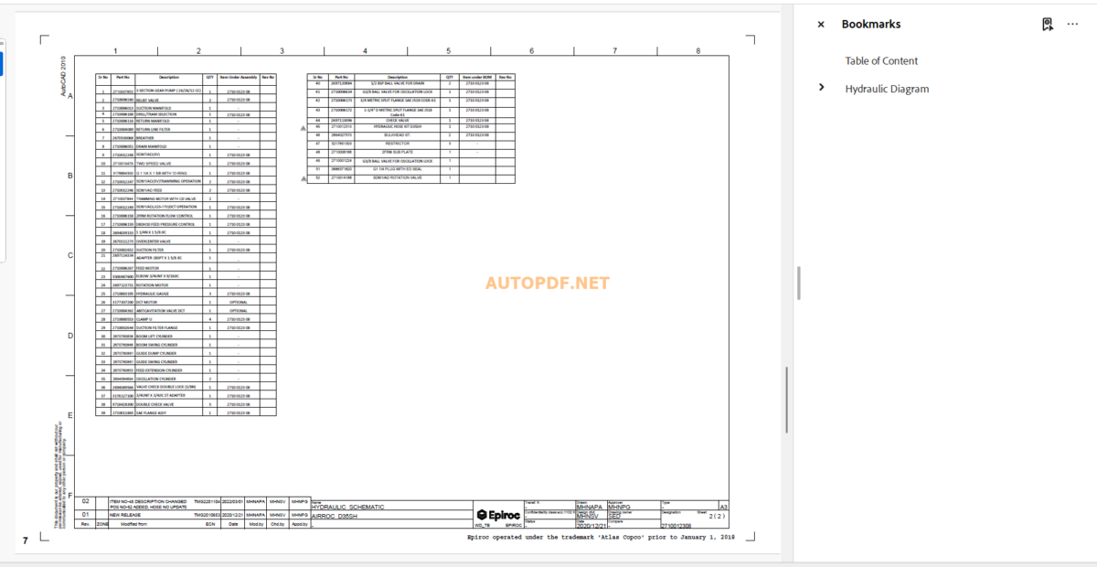 Epiroc AirRoc D35 SH Diagrams and Drawings Manual