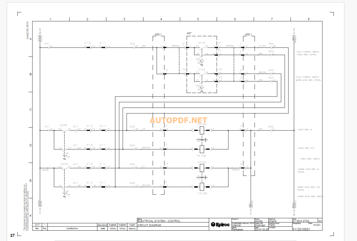 Epiroc Simba S7 D Diagrams and Drawings Manual