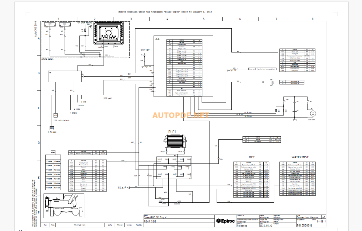 Epiroc SpeedROC 3F Diagrams and Drawings Manual