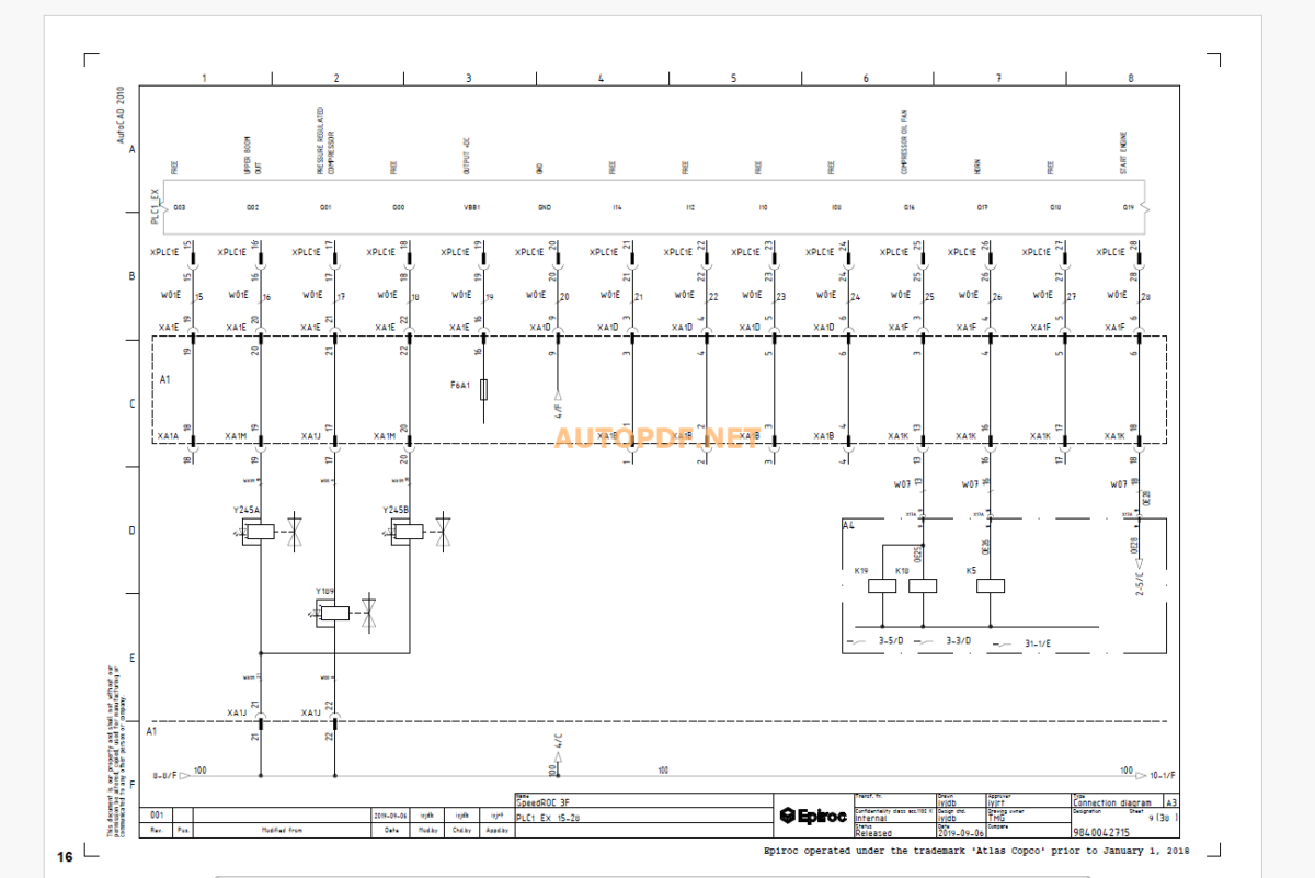 Epiroc SpeedROC 3F Diagrams and Drawings Manual