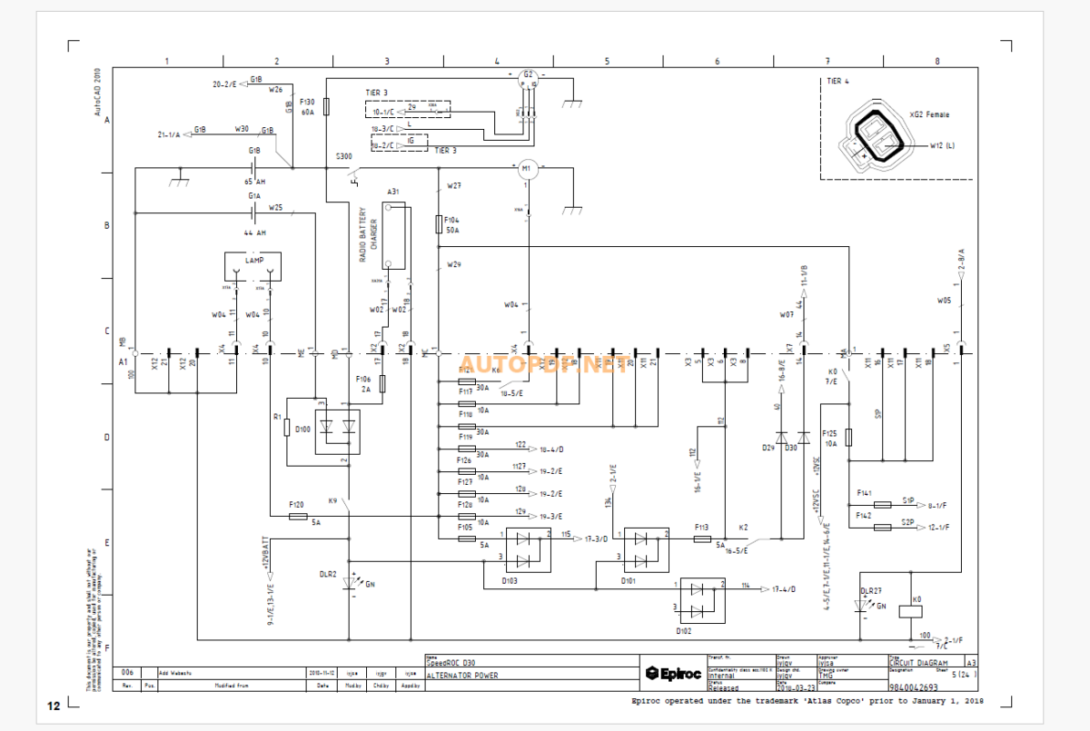 Epiroc SpeedROC D30 Diagrams and Drawings Manual