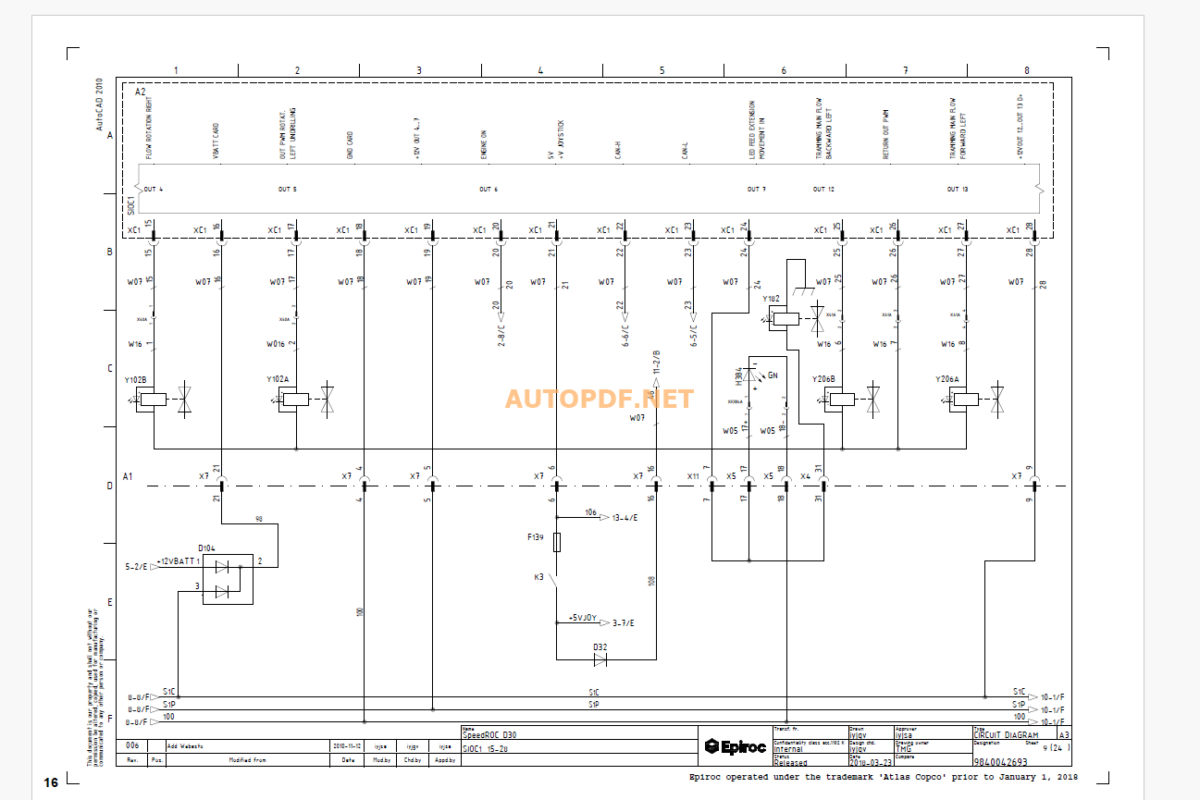 Epiroc SpeedROC D30 Diagrams and Drawings Manual