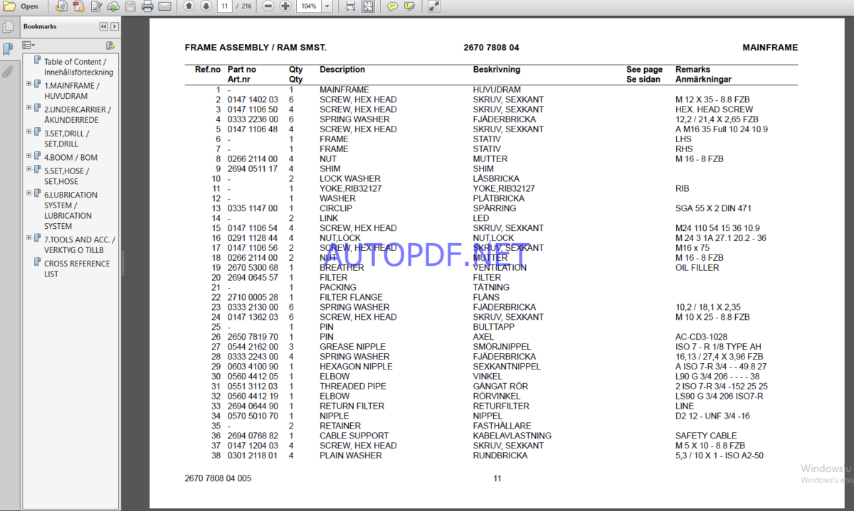 Epiroc AirROC D35 Spare Parts Catalog