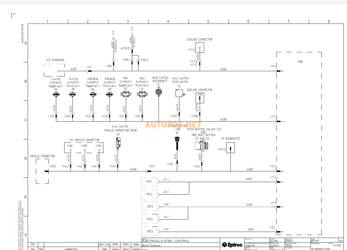 Epiroc Battery MT Diagrams and Drawings Manual