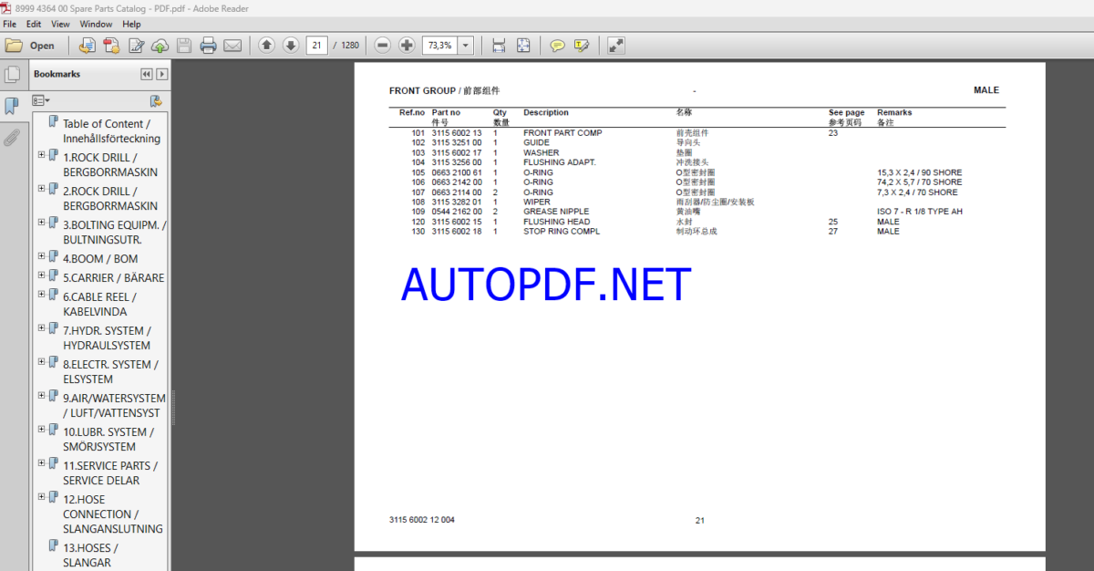 Epiroc Boltec 235 Spare parts catalog