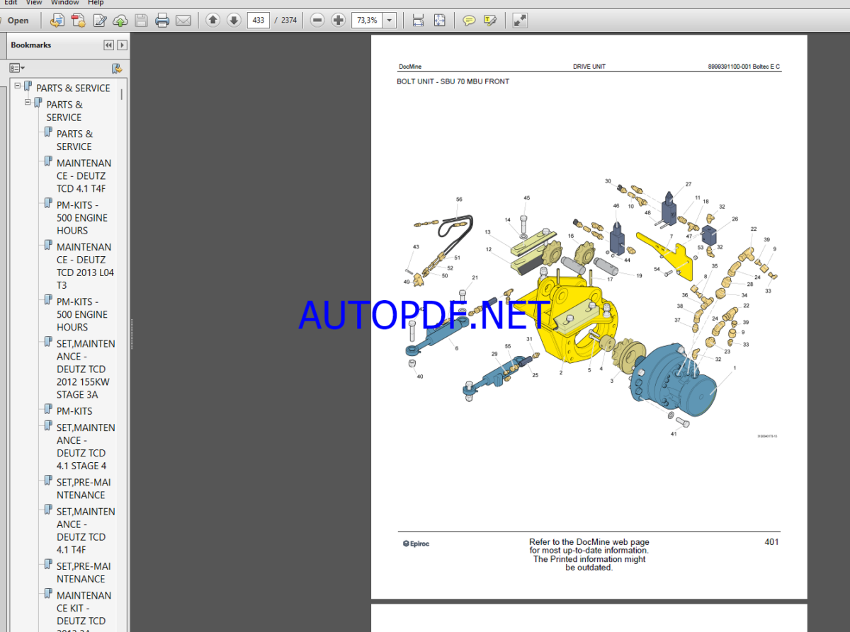 Epiroc Boltec E C Spare parts catalog