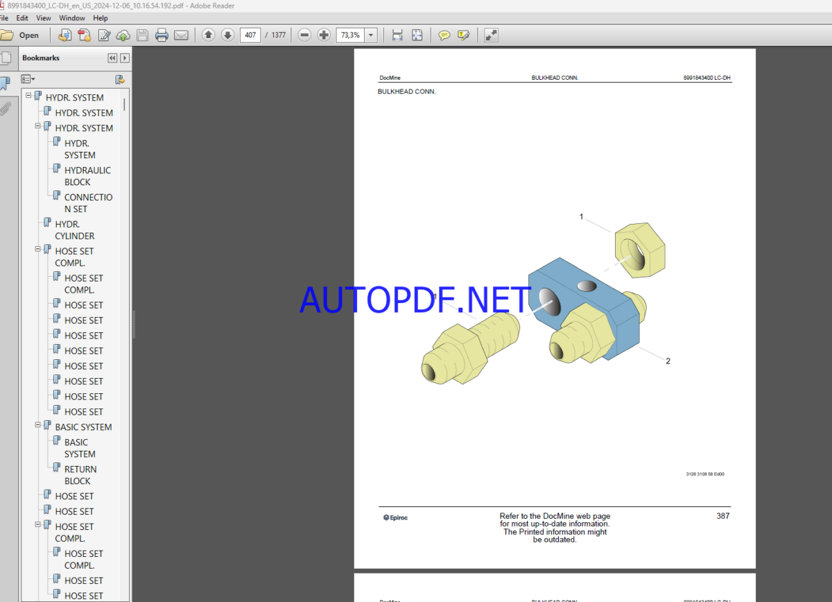 Epiroc Boltec L C DH Spare parts catalog