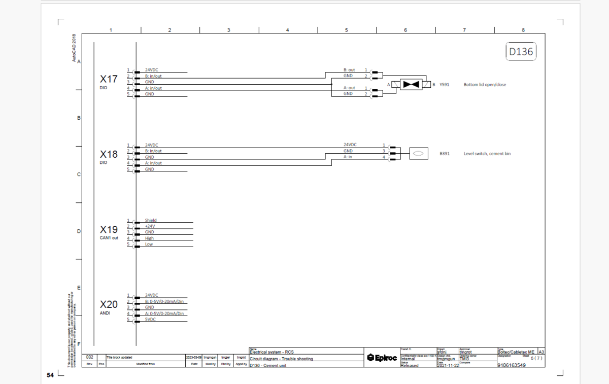 Epiroc Boltec E10 Diagrams and Drawings Manual