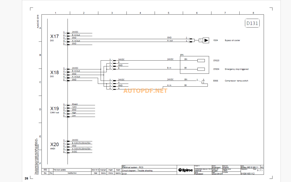 Epiroc Boltec E10 S Diagrams and Drawings Manual