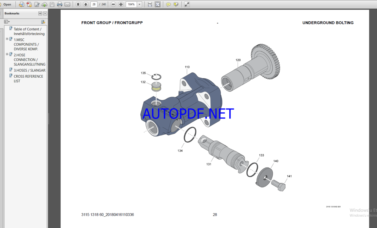 Epiroc Boltec S Spare parts catalog