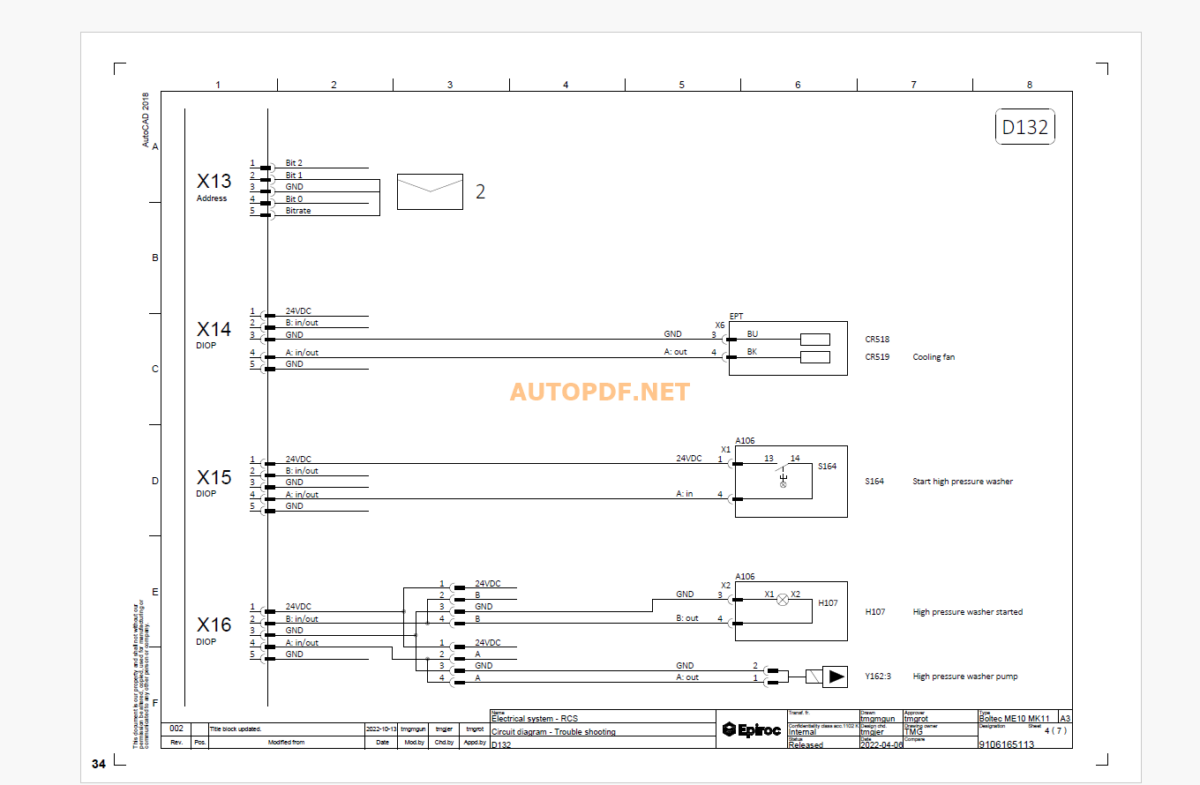 Epiroc Boltec M 10 Diagrams and Drawings Manual