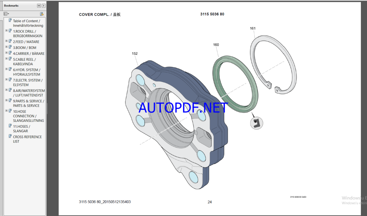 Epiroc Boomer 281-DC15 Spare parts catalog