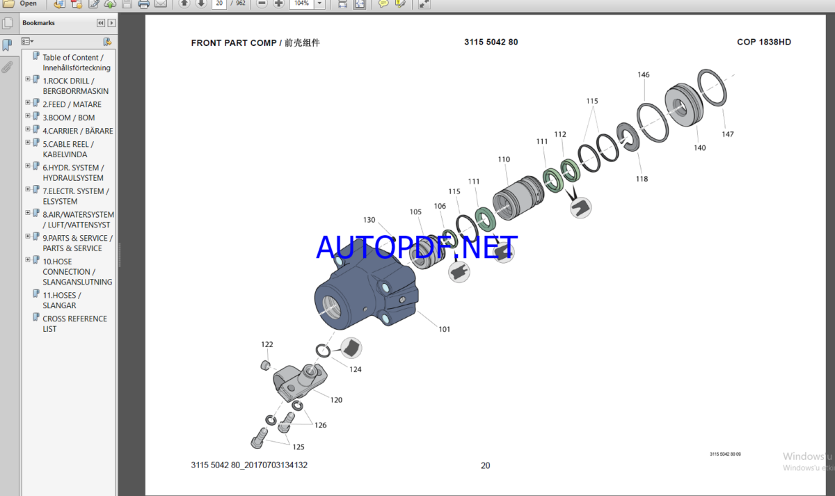 Epiroc Boomer 281-DC15 Spare parts catalog