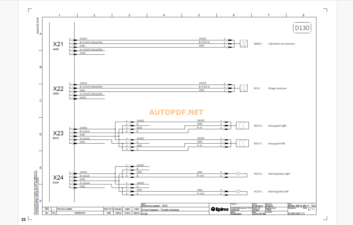 Epiroc Boltec M 10 S Diagrams and Drawings Manual