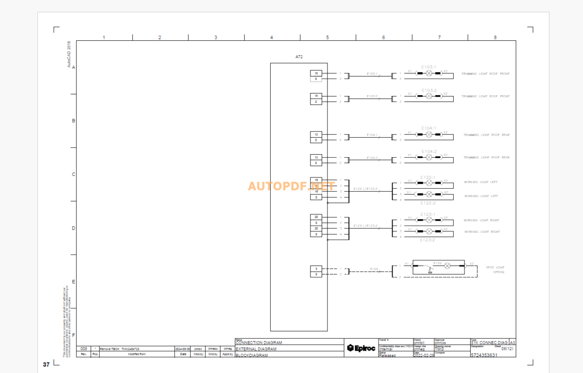 Epiroc Boltec S 10 M Diagrams and Drawings Manual