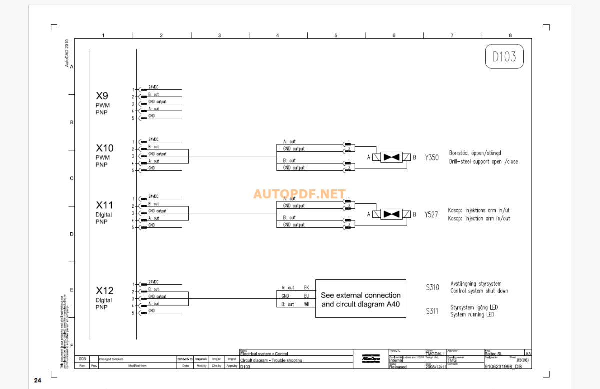 Epiroc Boltec SL Diagrams and Drawings Manual