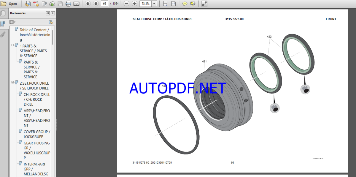 Epiroc Boomer E2 C Spare parts catalog