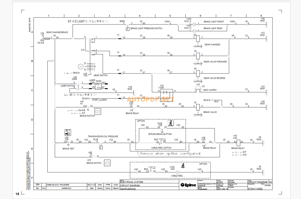 Epiroc Boomer K111 Diagrams and Drawings Manual