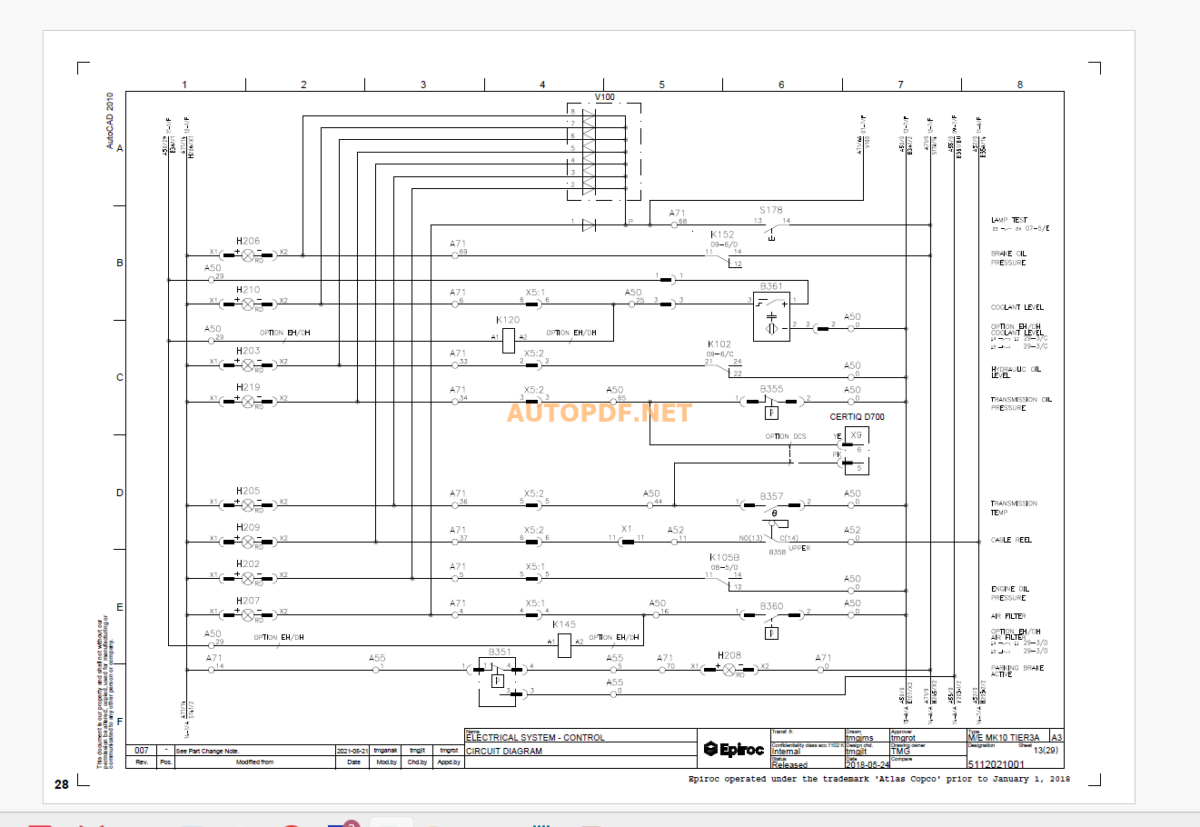 Epiroc Boomer M1 C Diagrams and Drawings Manual