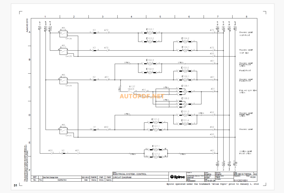 Epiroc Boomer M1 L Diagrams and Drawings Manual