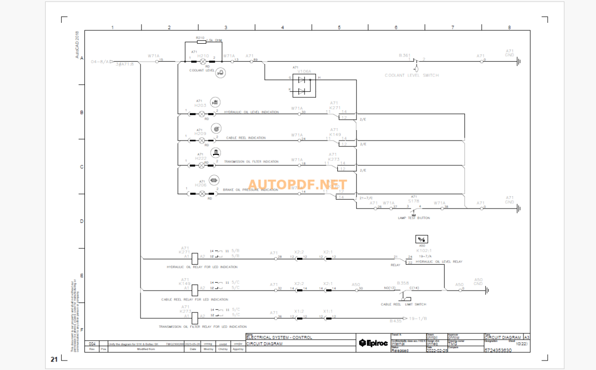 Epiroc Boomer S1 K Diagrams and Drawings Manual