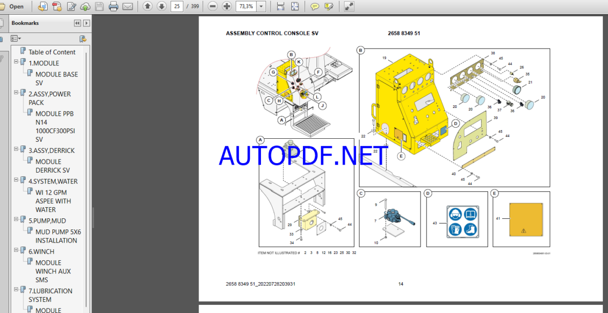 Epiroc Light Water Well TH10LM Spare parts catalog