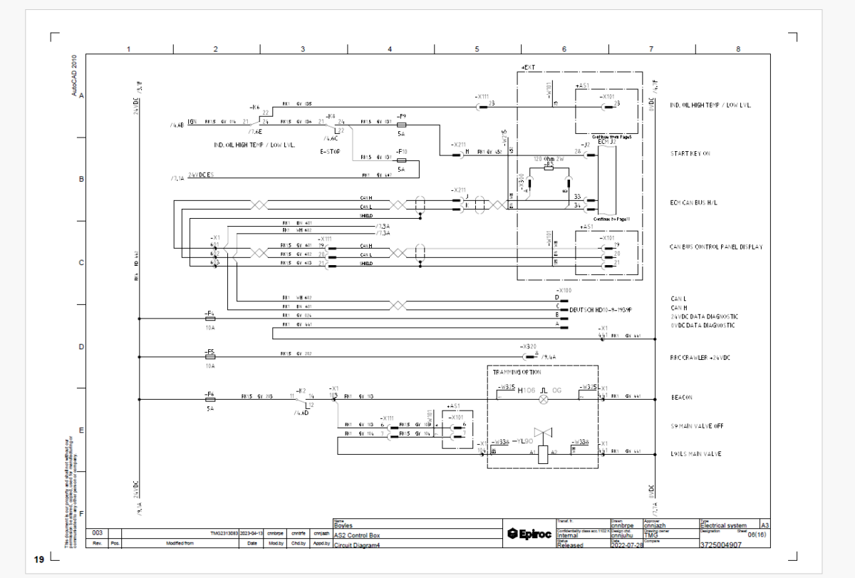 Epiroc Boomer C6C Diagrams and Drawings Manual