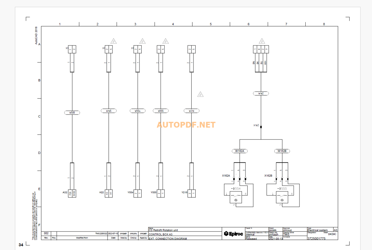 Epiroc Boomer C8C Diagrams and Drawings Manual