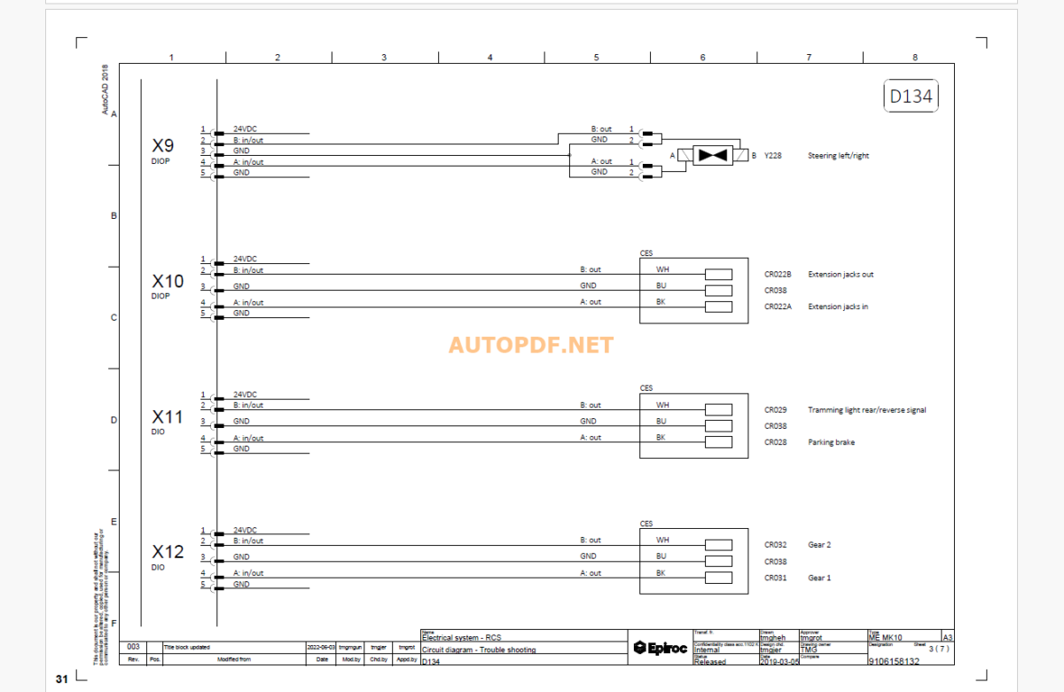 Epiroc Cabletec E Diagrams and Drawings Manual