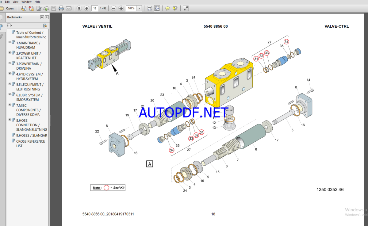 Epiroc Minetruck MT5020 Spare parts catalog