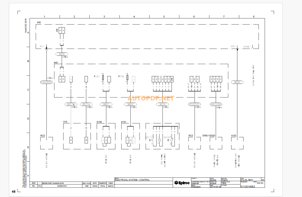 Epiroc Cabletec SL Diagrams and Drawings Manual