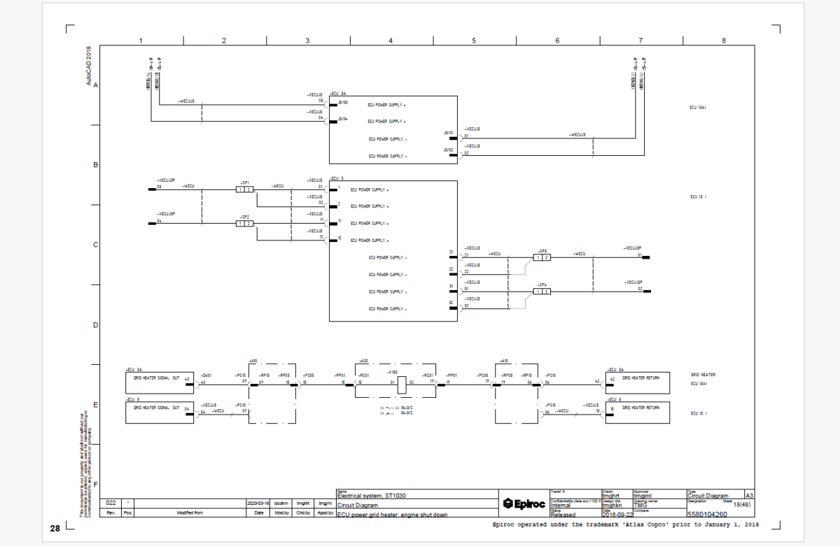 Epiroc WJ-4.2(Scooptram ST1030)No. 8997 Diagrams and Drawings Manual