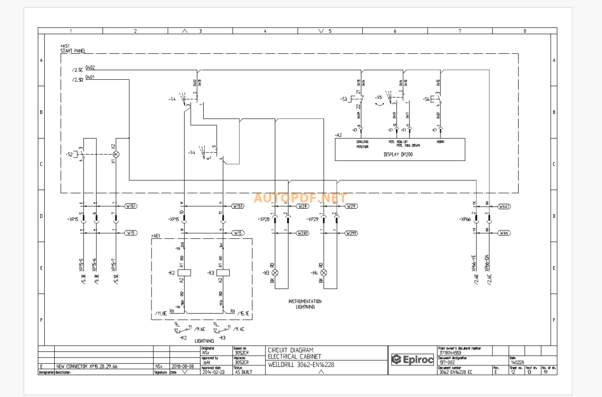 Epiroc Welldrill / 3062 Diagrams and Drawings Manual