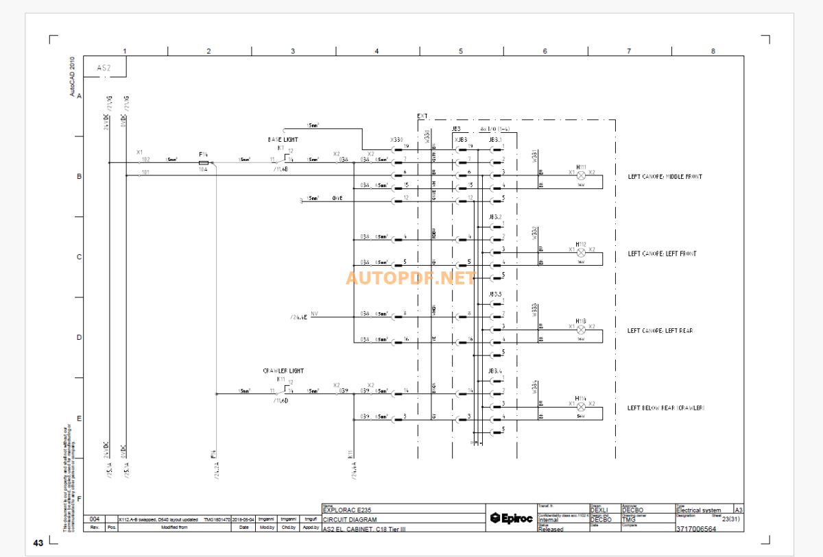 Epiroc Explorac / 235 RC Diagrams and Drawings Manual