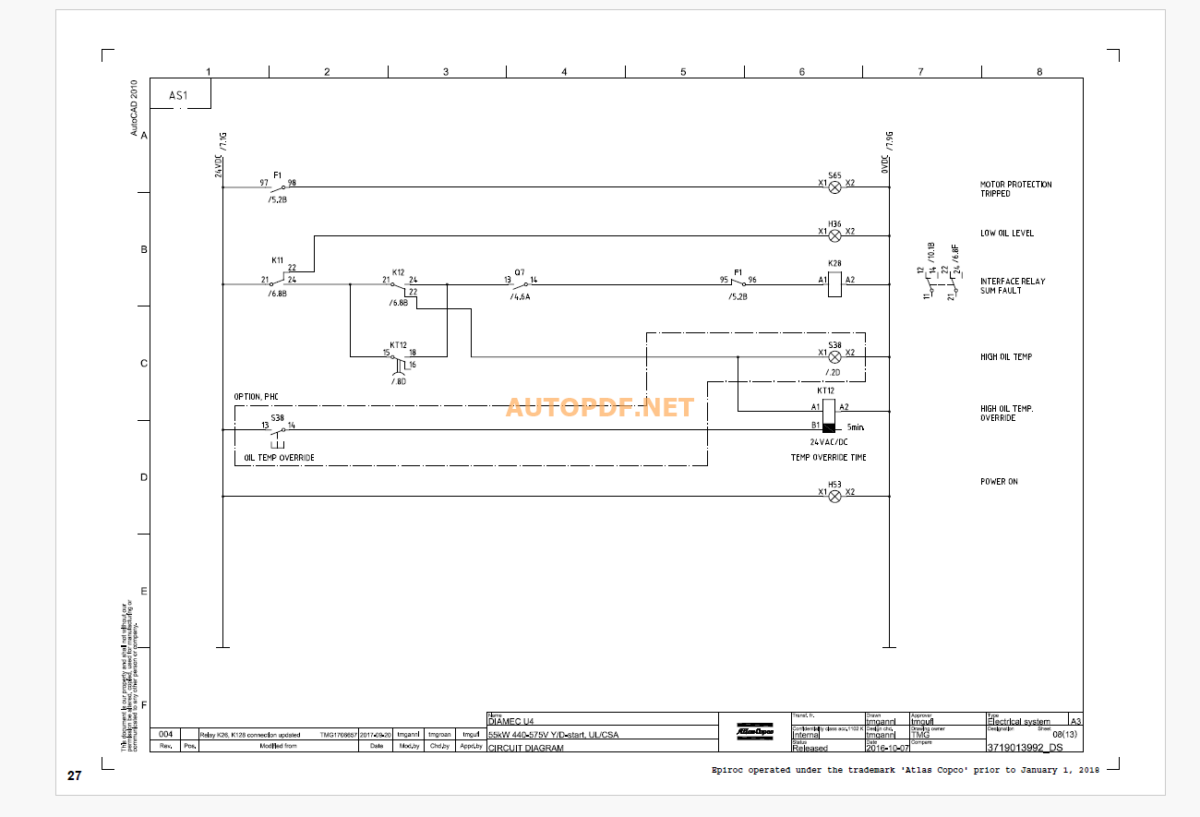 Epiroc Diamec/PHC 4 Diagrams and Drawings Manual