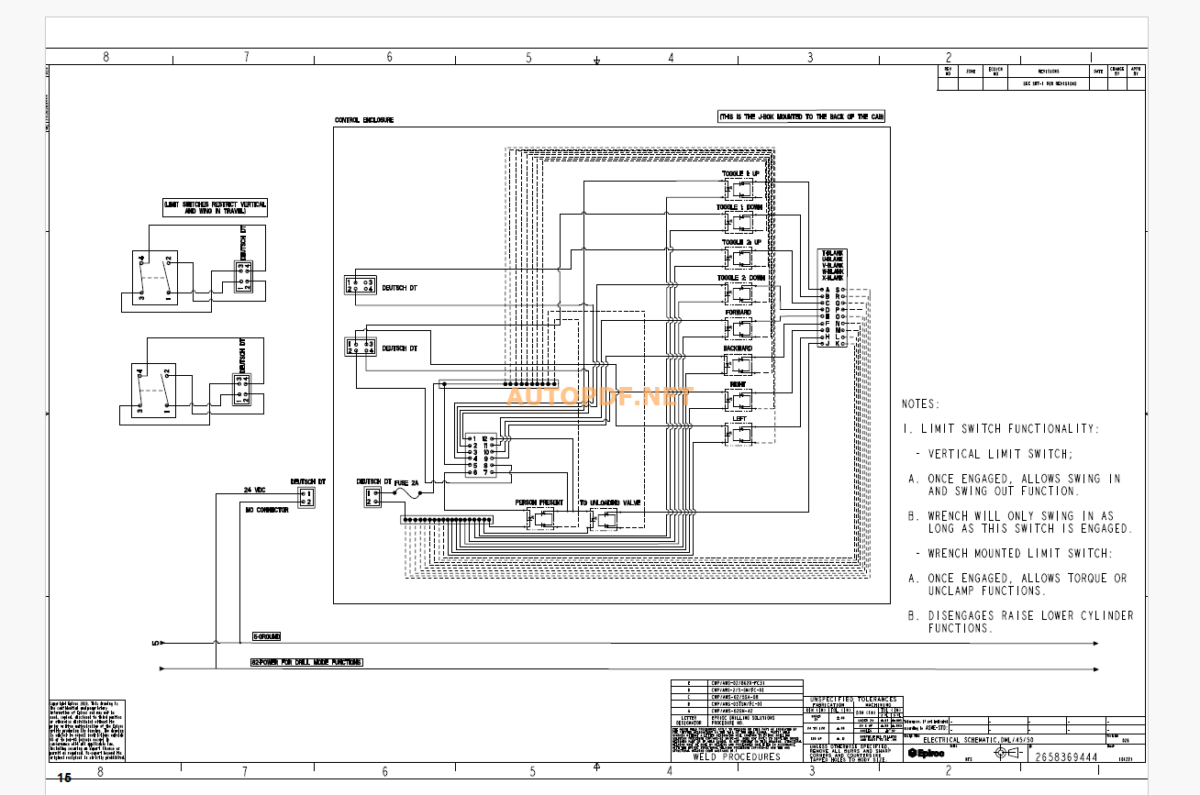 Epiroc Drill Master DM45-LP Diagrams and Drawings Manual