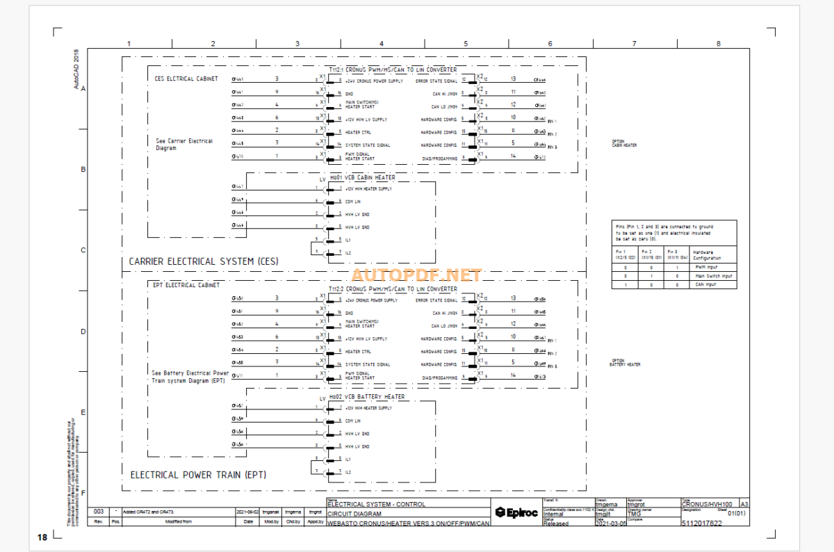 Epiroc M-E Battery Diagrams and Drawings Manual